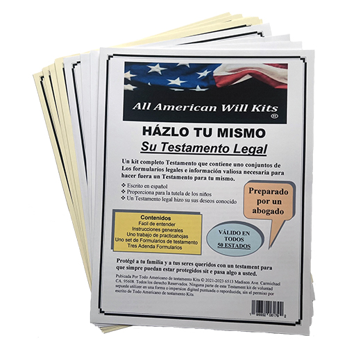 uno set Kit de Testamento legal Hágalo tú mismo.